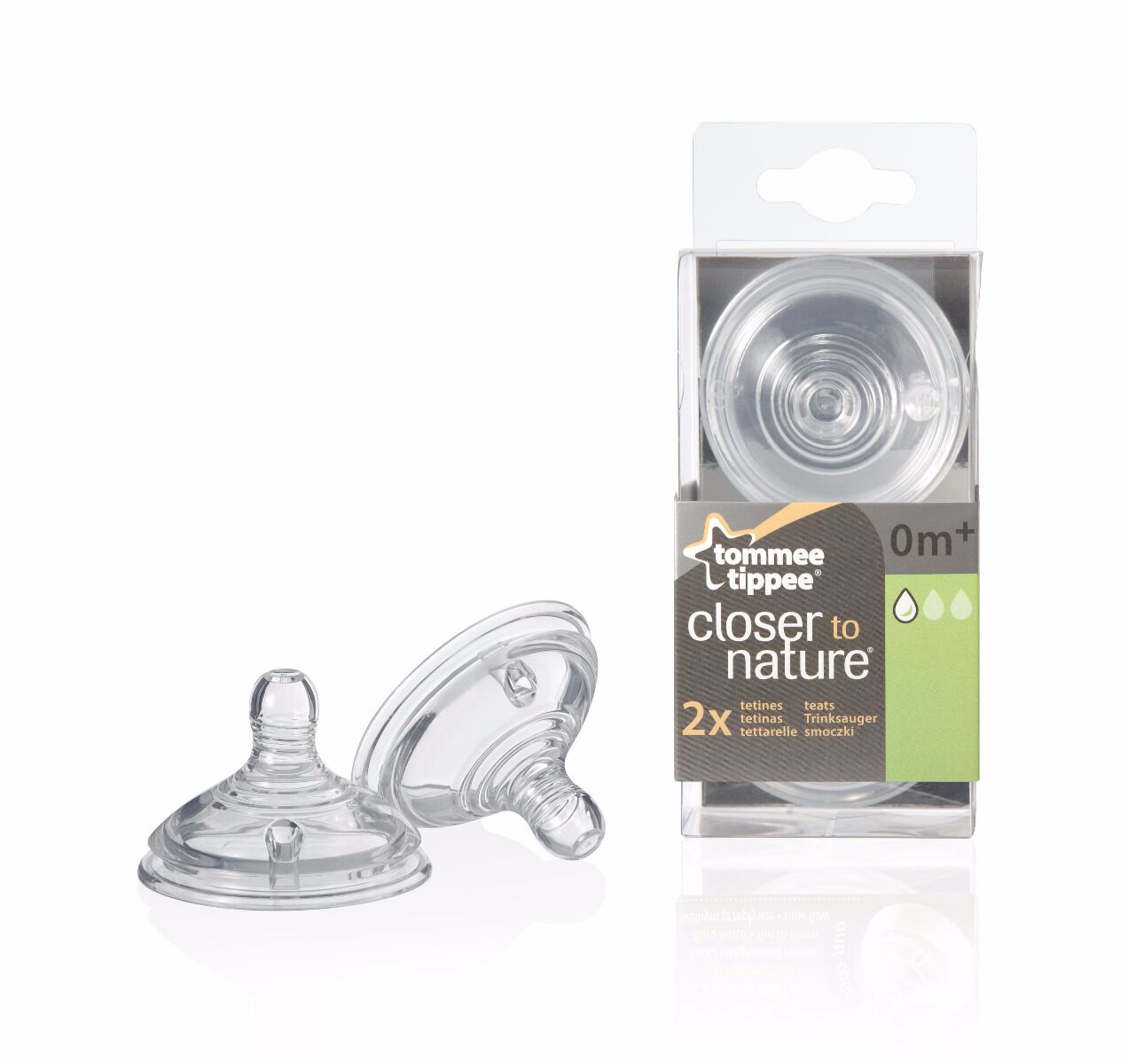 Tommee Tippee Closer to Nature Easi-Vent&trade; Slow Flow Teats (2 Pack) image number 1