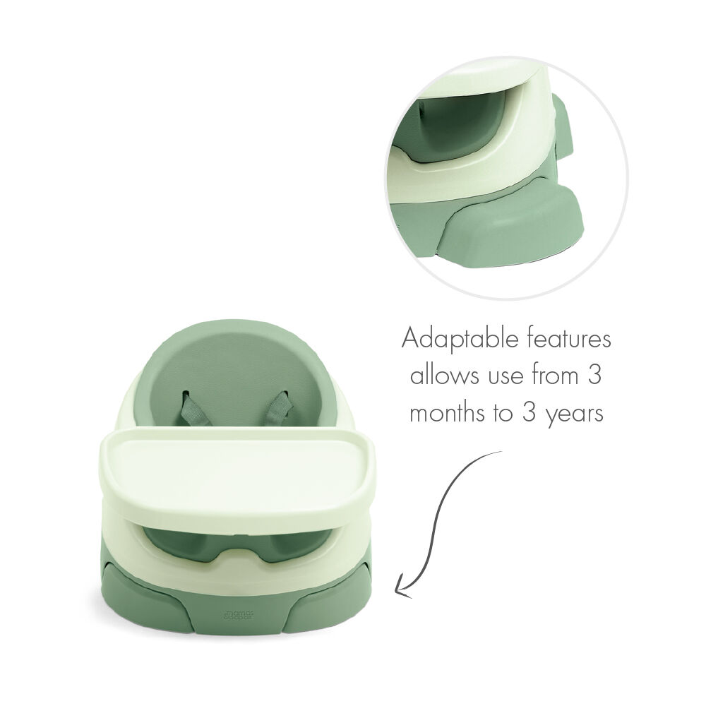 Bug 3-in-1 Floor & Booster Seat with Activity Tray - Eucalyptus image number 4