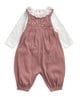 Embroidered Crinkle Jersey Dungaree - 2 Piece Set image number 2