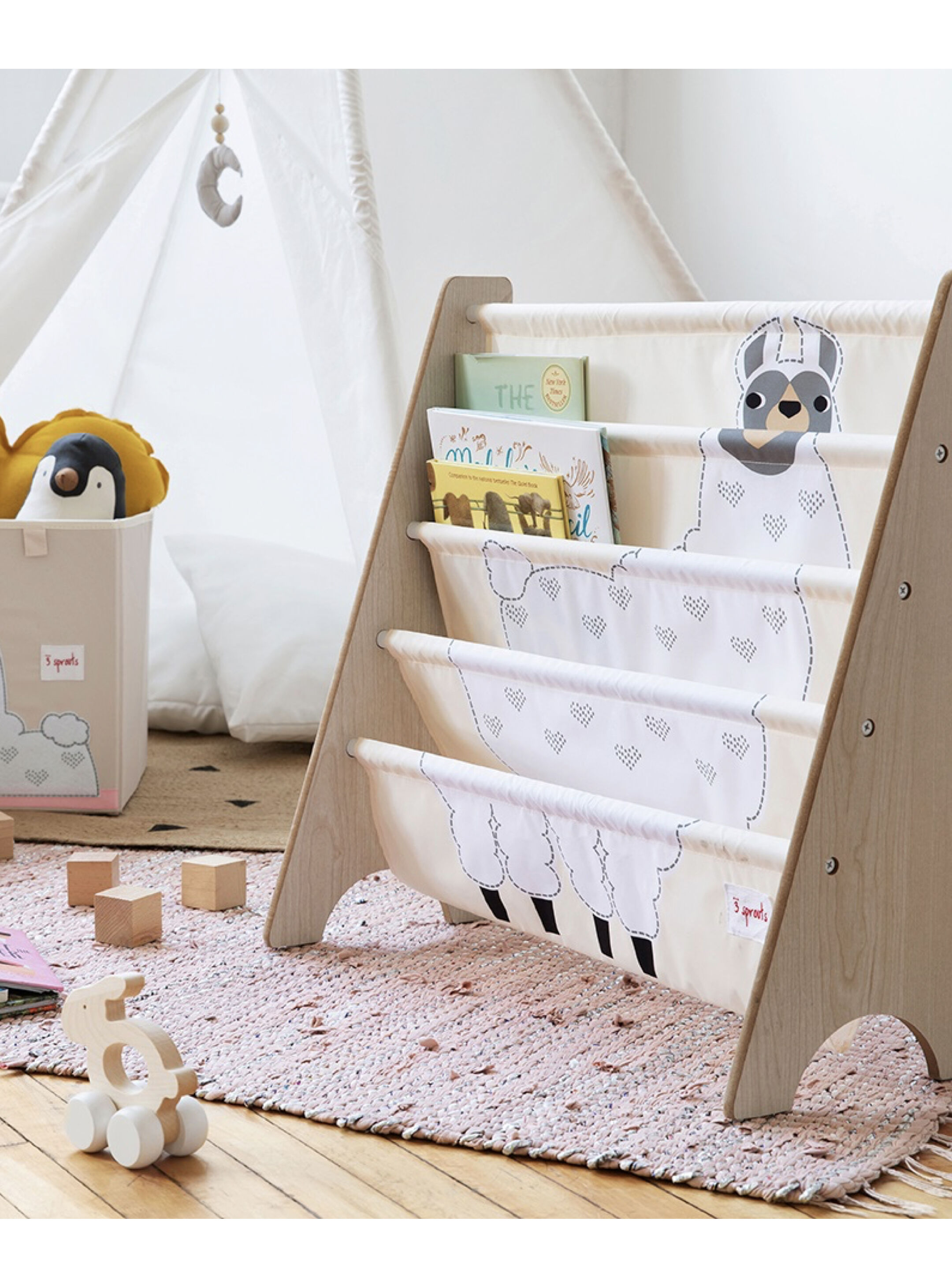 3 Sprouts Book Rack - Llama image number 3