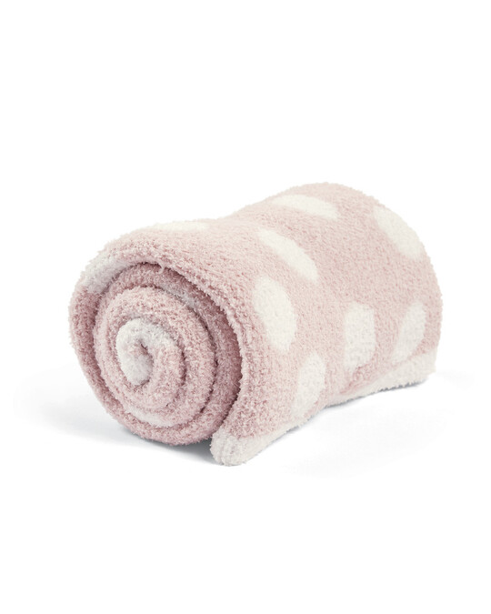 Chenille Knitted Blanket - Pink image number 1