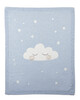Knitted Cloud Blanket - Blue image number 2