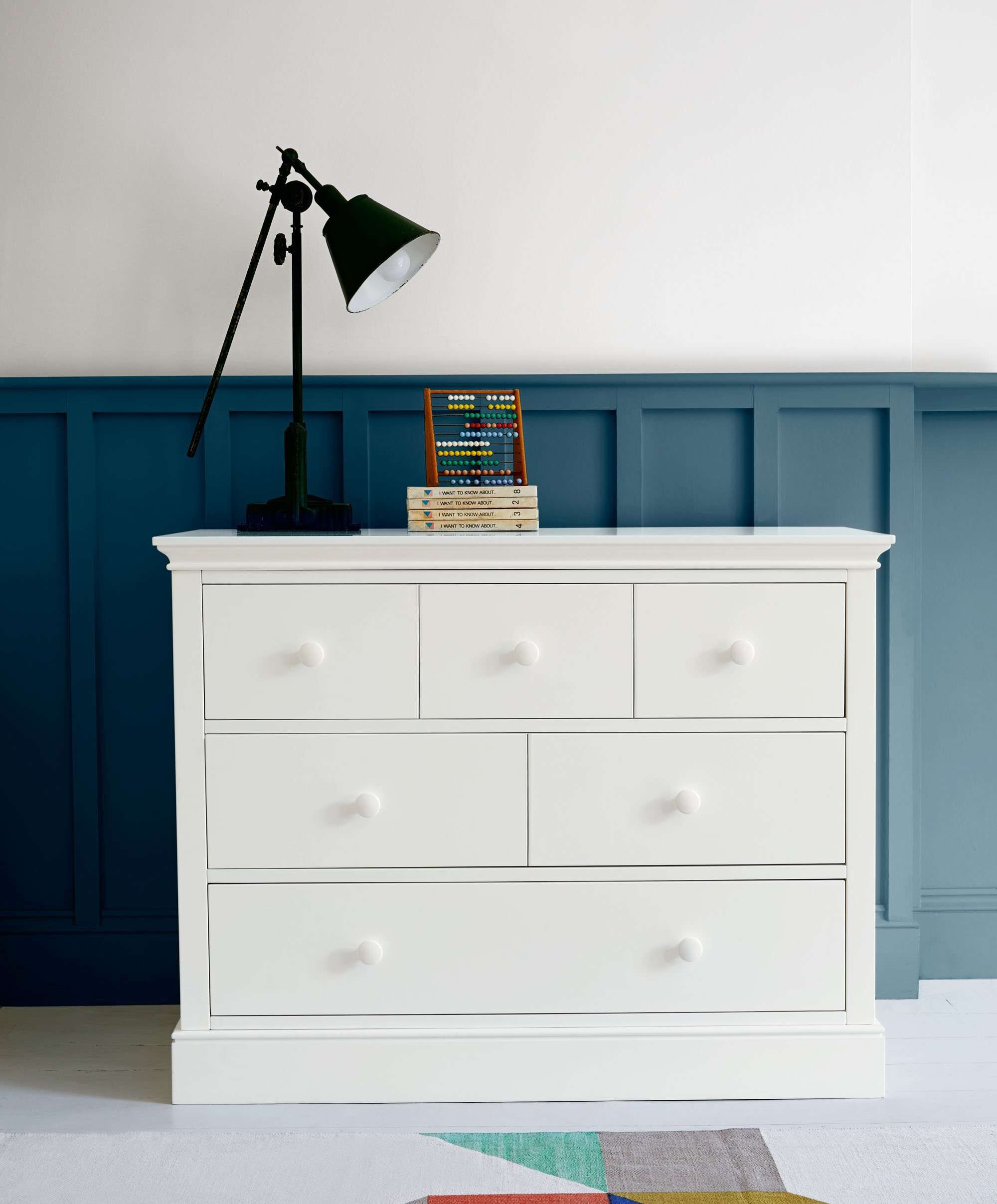 Oxford Wooden 6 Drawer Dresser & Baby Changing Unit - White image number 6