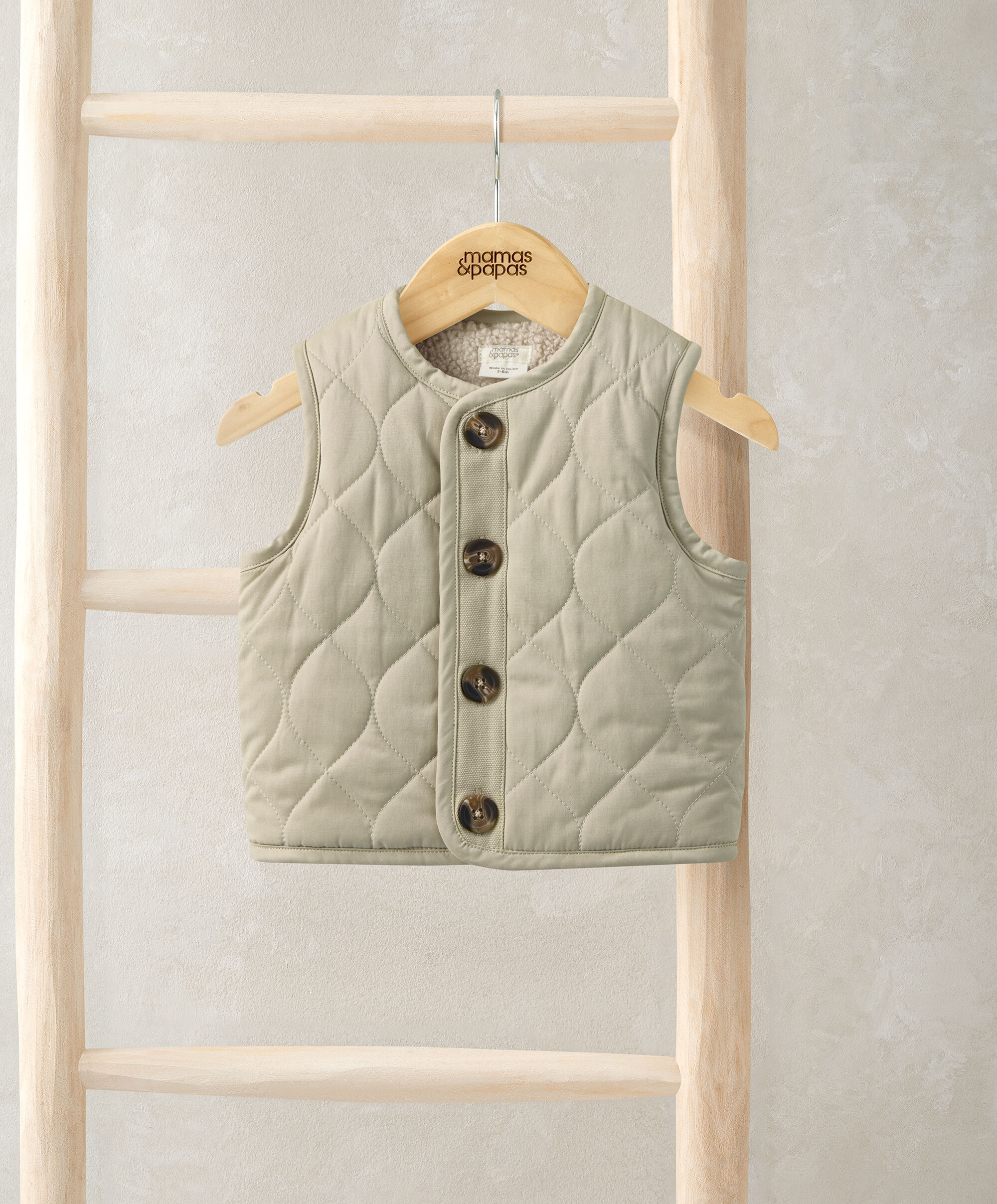 Quilted Gilet - Beige image number 1