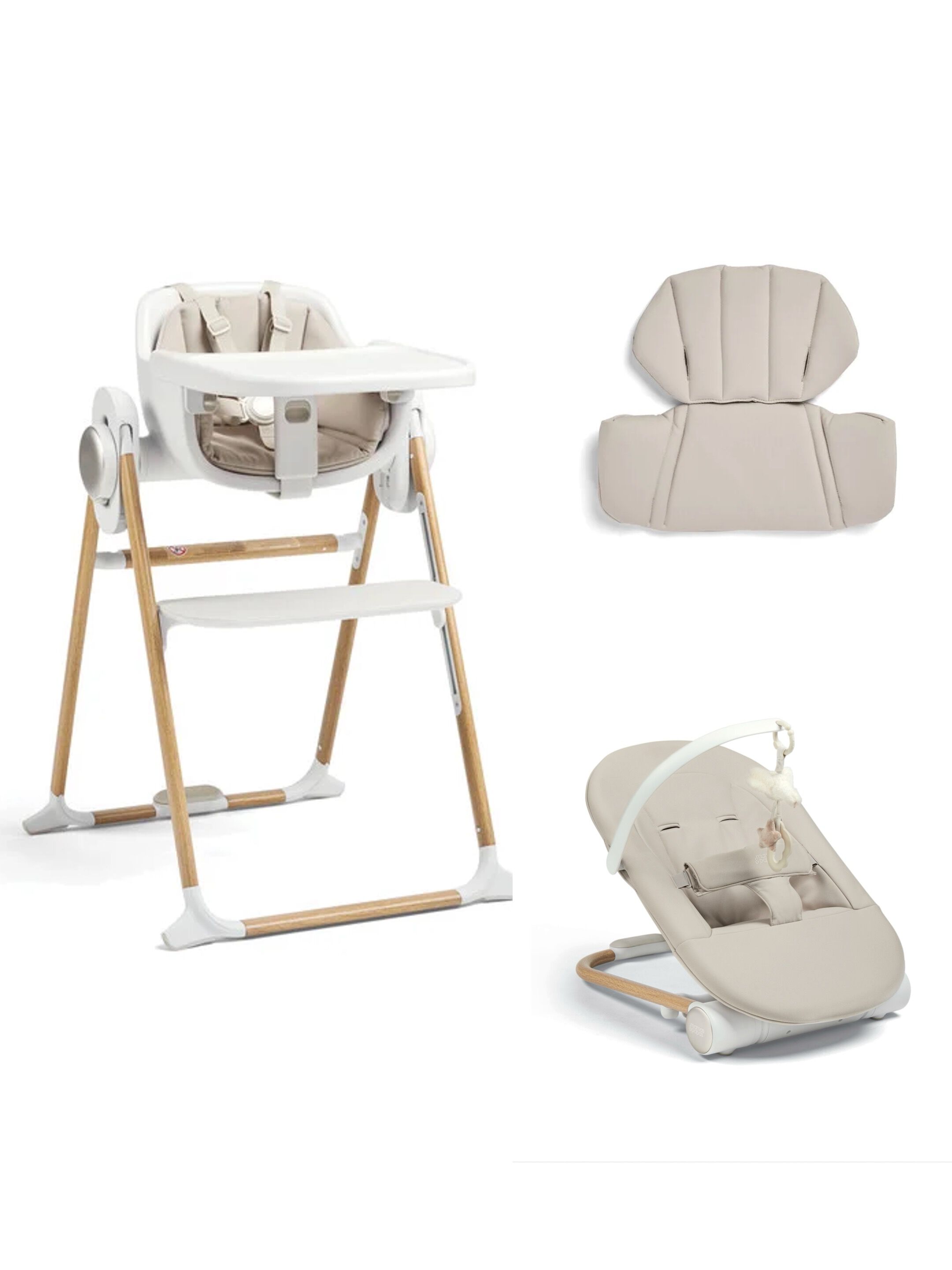 Eno Bundle Chair ,Bouncer and Cushion - Cashmere