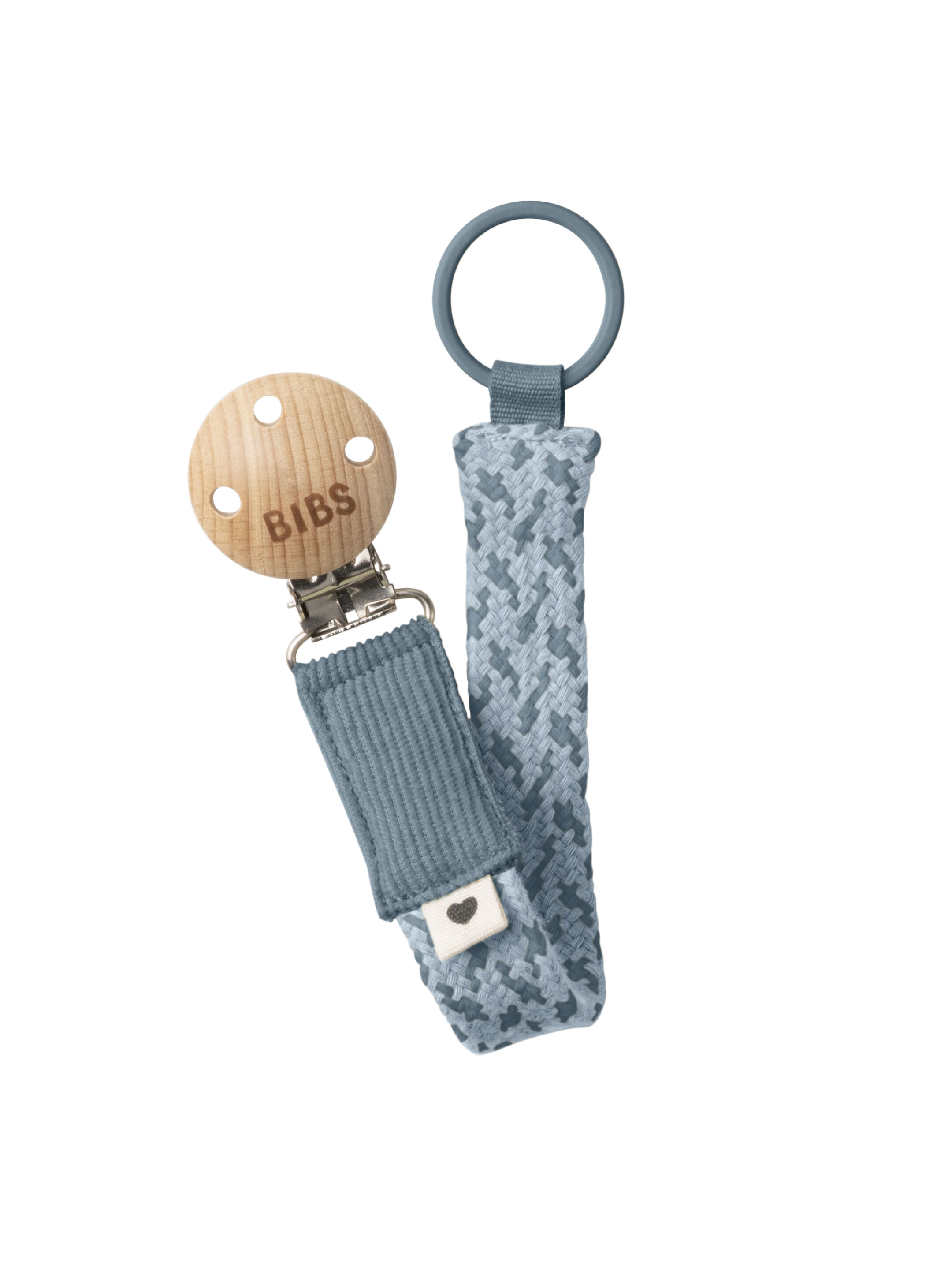 Bibs Pacifier Clip Petrol & Baby Blue