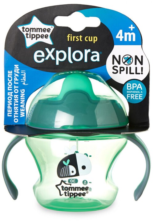 Tommee Tippee Explora 4m+ First Weaning Cup - Green image number 1
