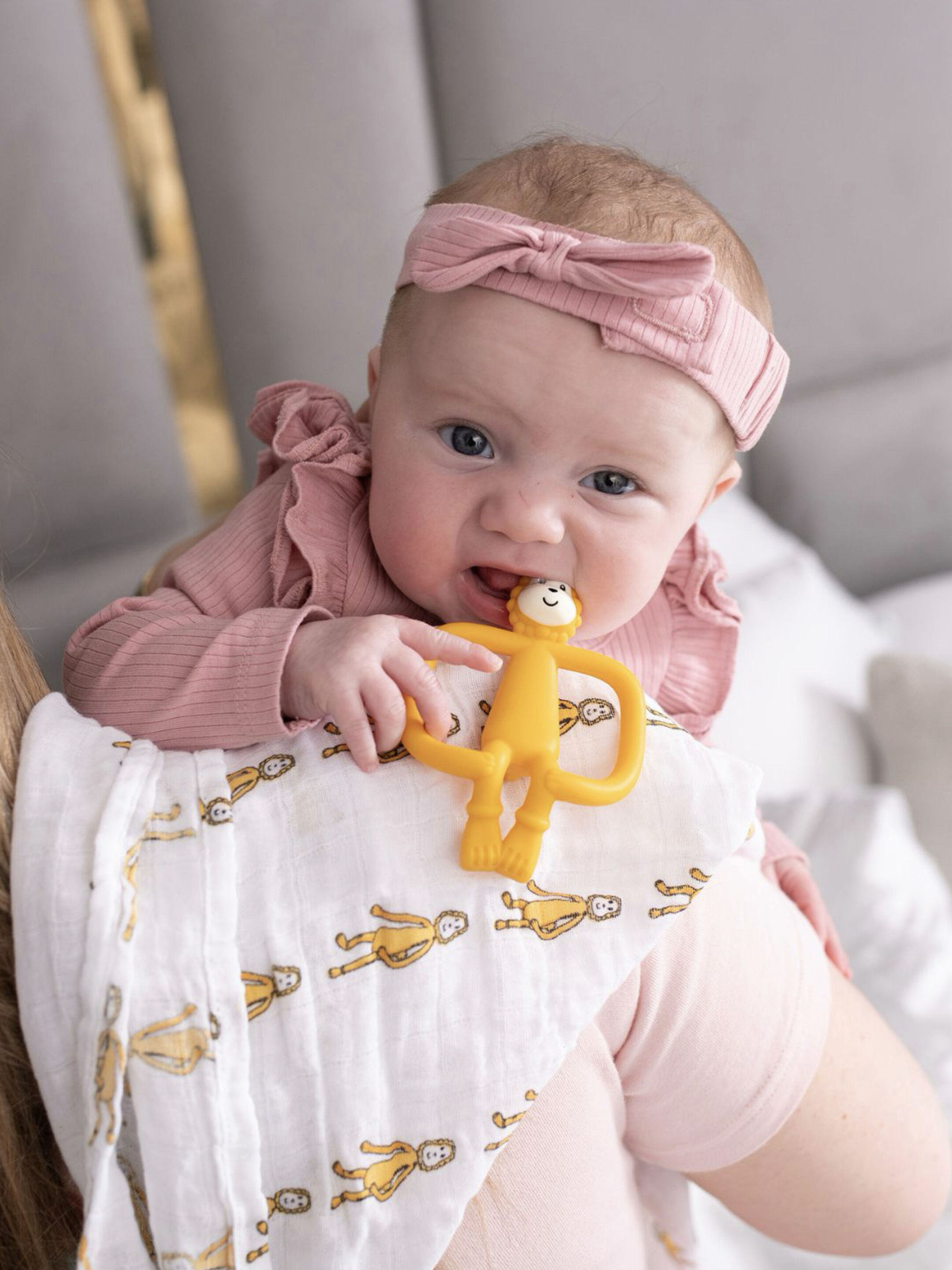 Matchstick Monkey Animal Teether & Muslin Gift Set image number 4