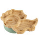 Citron Organic Bamboo Plate Suction + Spoon Dino Pastel Green image number 5