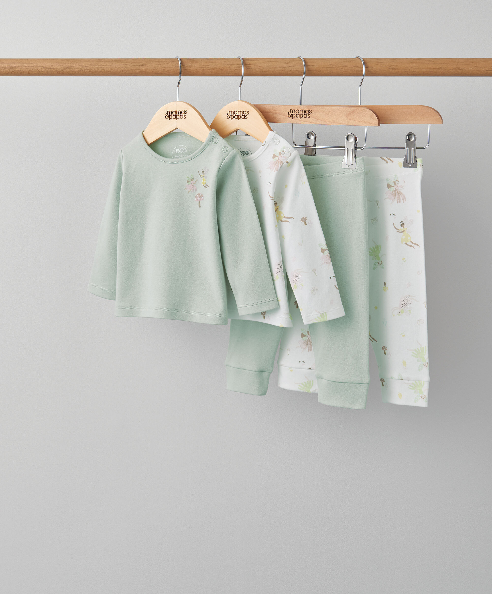 2 Pack Long Sleeve Fairy Pyjamas image number 1