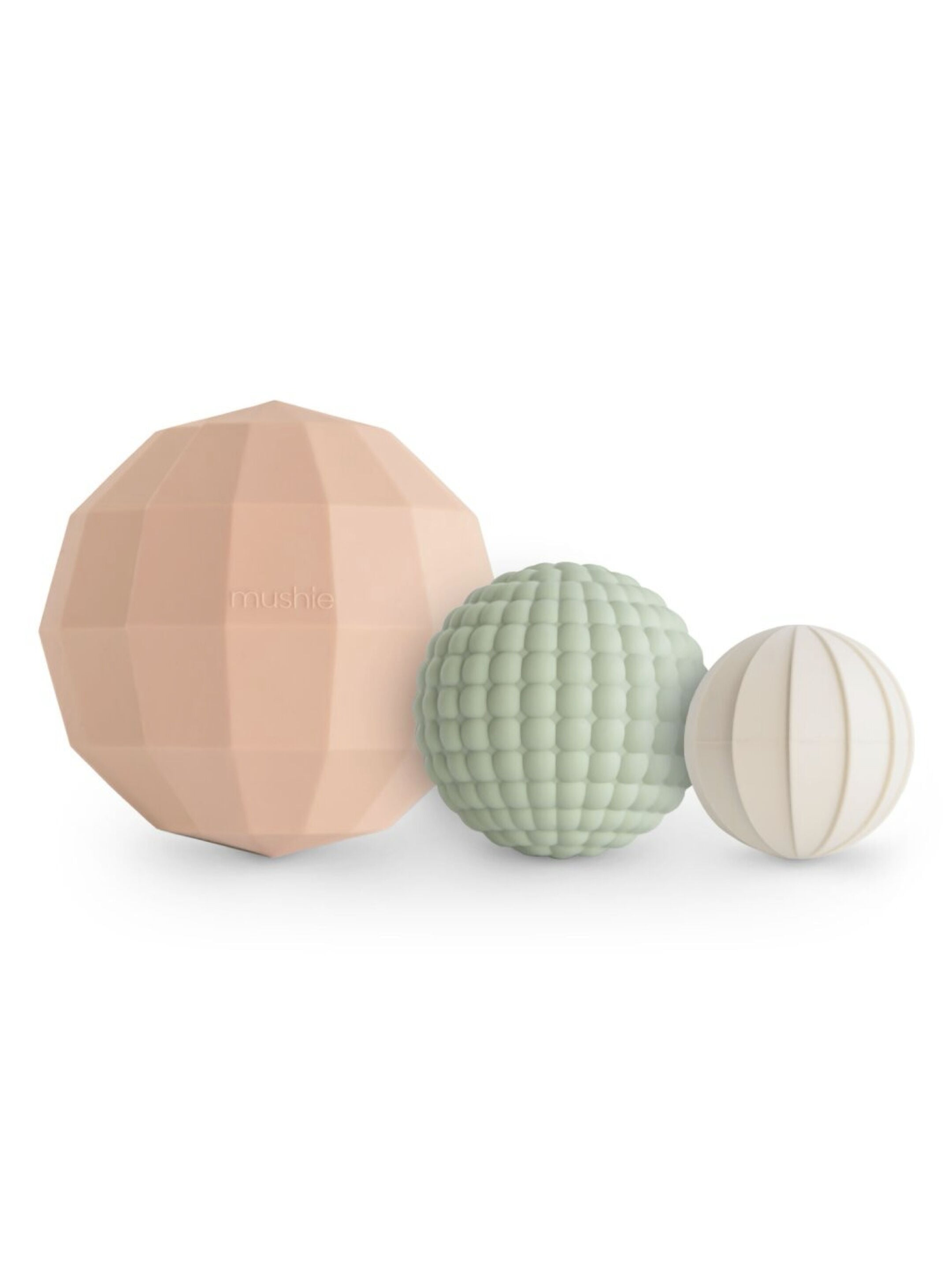 Mushie&nbsp;​​Nesting Spheres Sensory Toy Blush