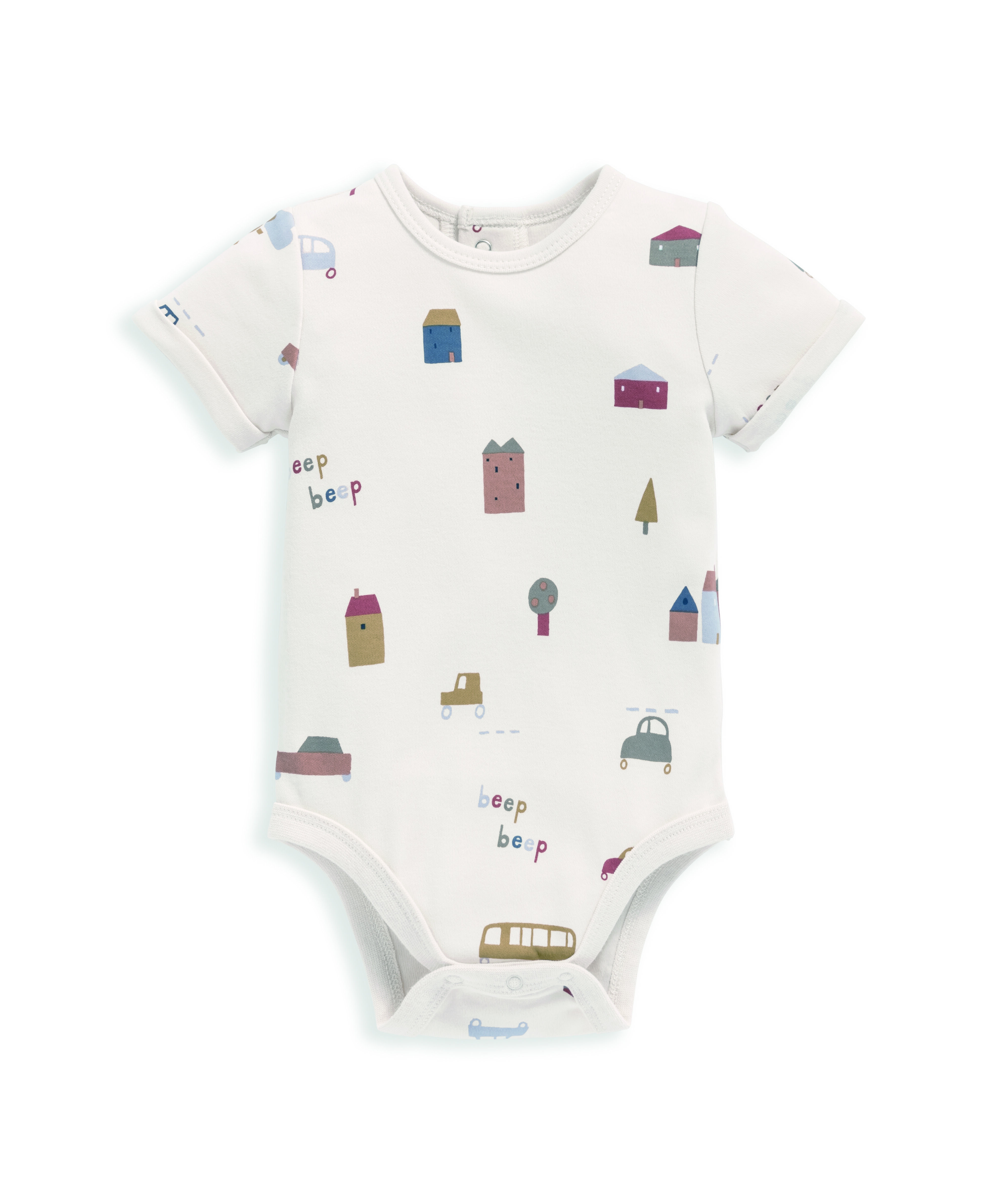 Transport Print Bodysuit & Dungaree Set image number 4