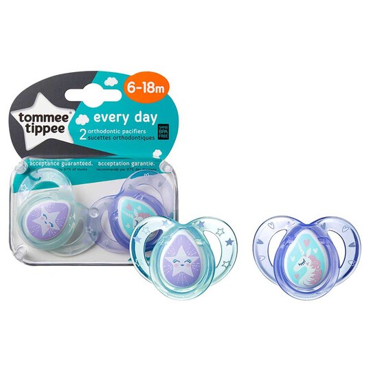 Tommee Tippee 2X 6-18M Any Time Soother - Green image number 1