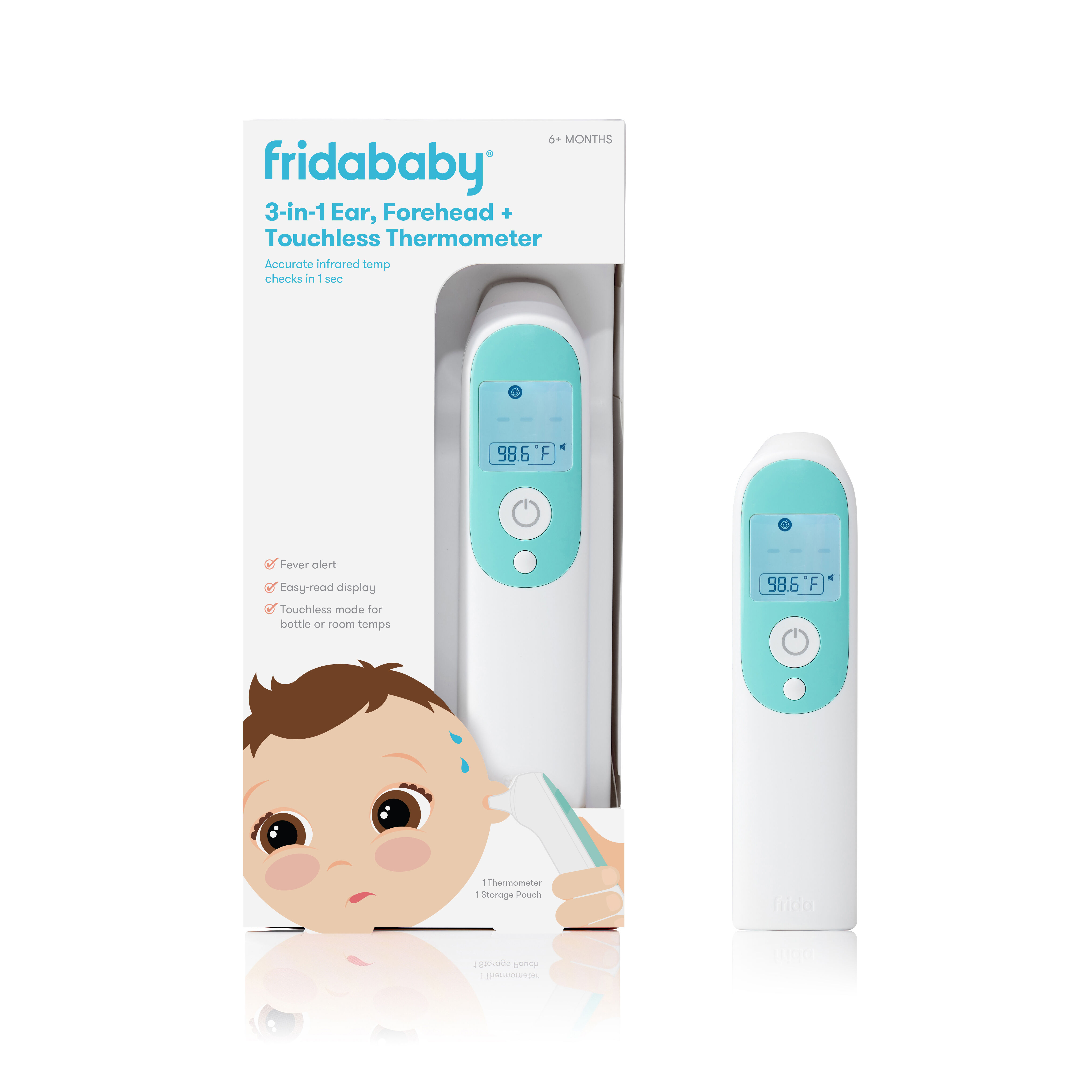 3-in-1 Ear, Forehead + Touchless Infrared Thermometer (AAAX2 Battery) image number 1