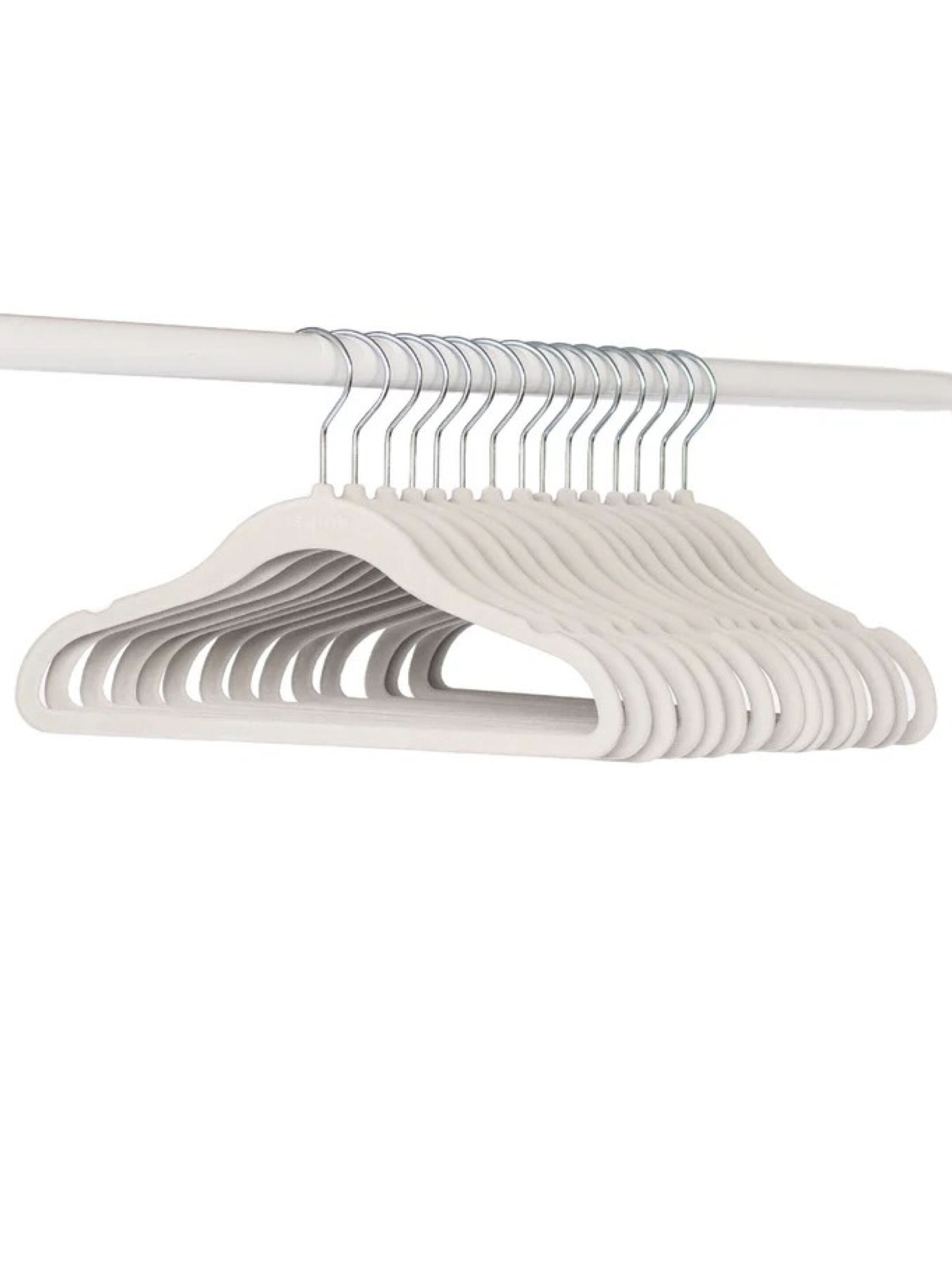 3 Sprouts Velvet Hanger - Gray (Set of 15)