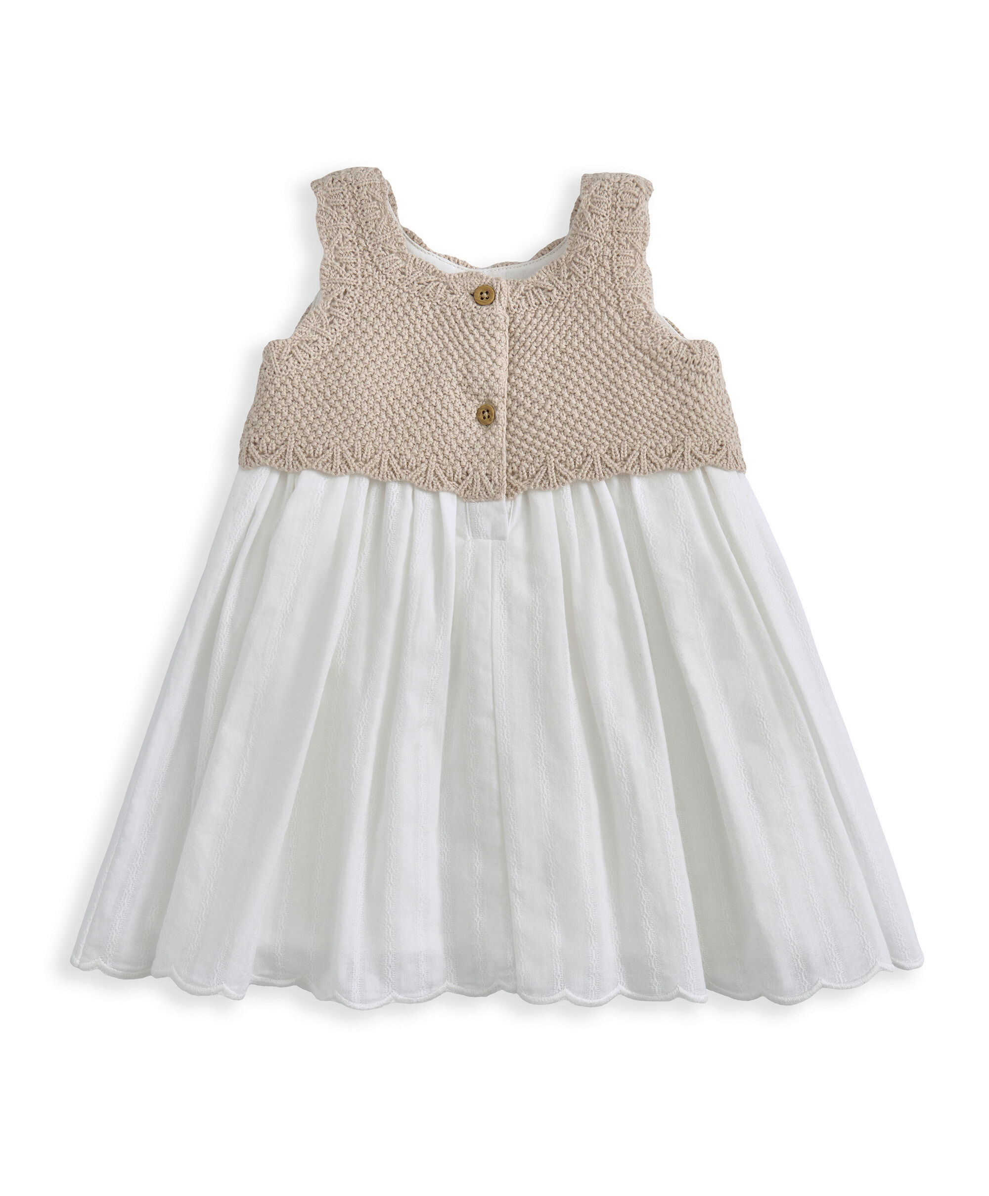 Crochet Woven Mix Dress image number 3