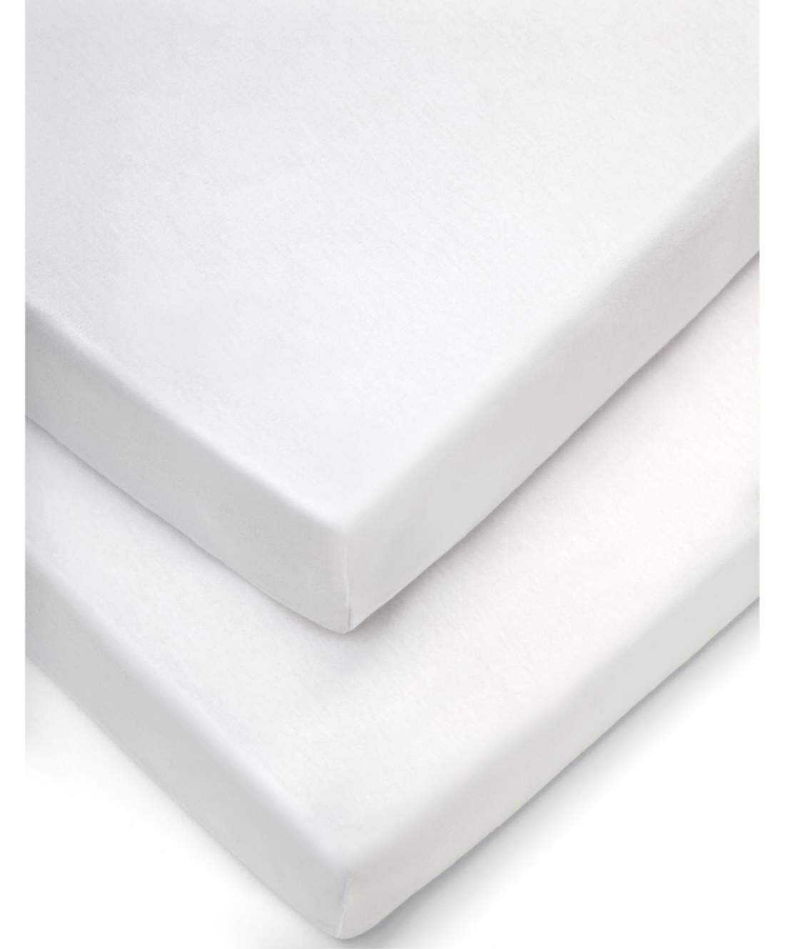 Crib Fitted Sheets (Pack of 2) - White image number 1