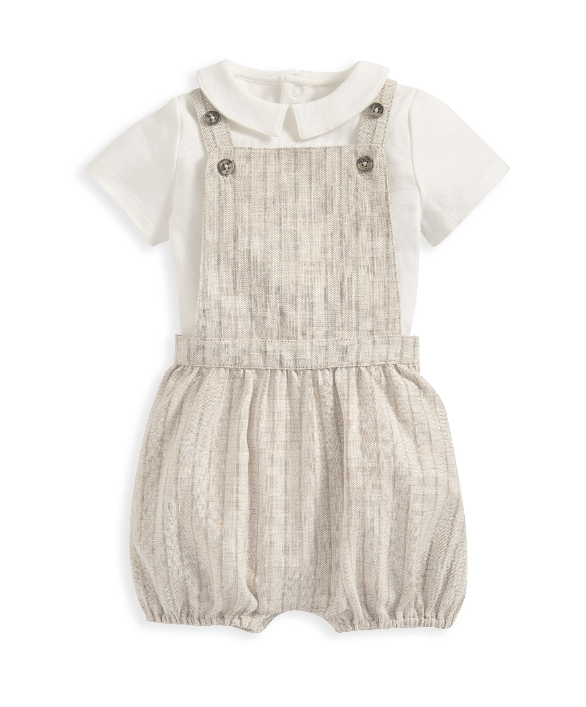 Stripe Dungaree and Bodysuit - 2 Piece Set image number 4