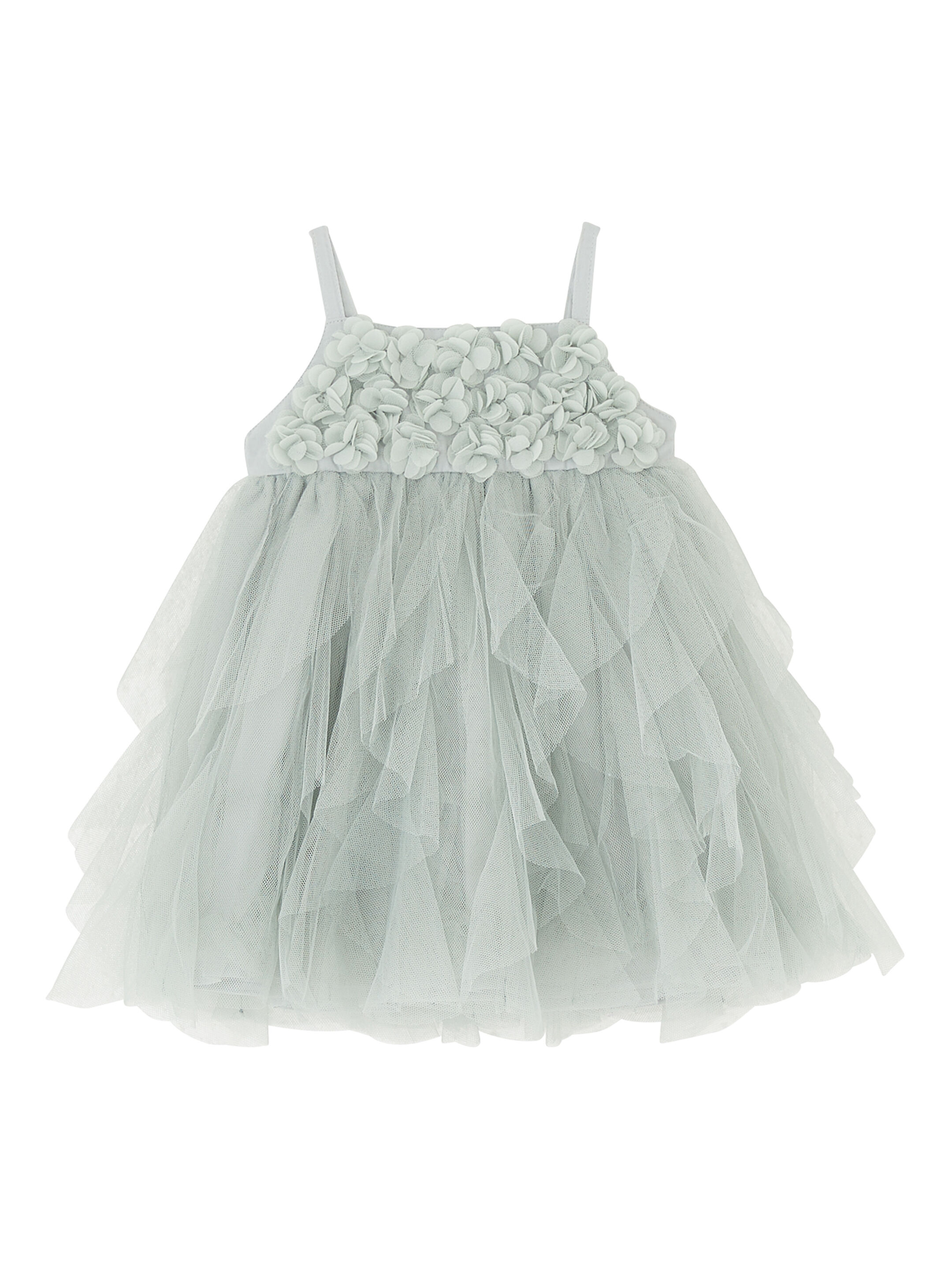 Kids 3D Flower Mesh Dress image number 1
