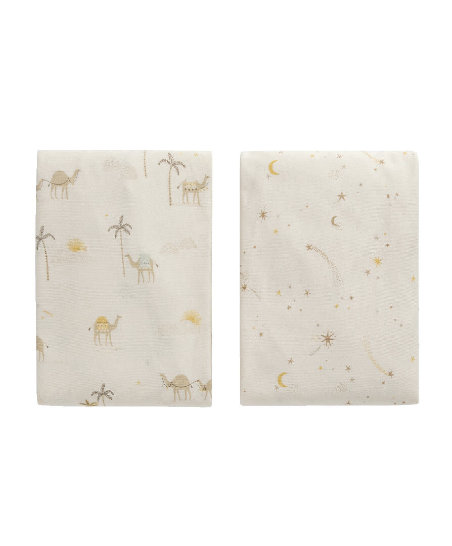 2 Pack Fitted Sheets Camel image number 1