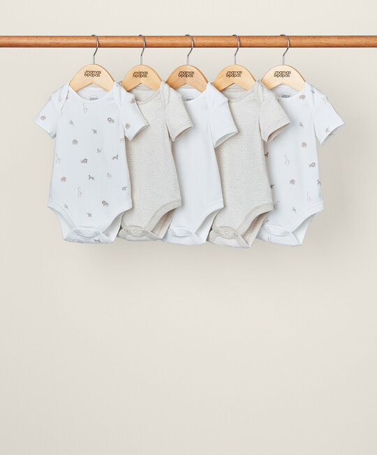 Born Wild Sleepsuits (Pack of 3) - Sand image number 1
