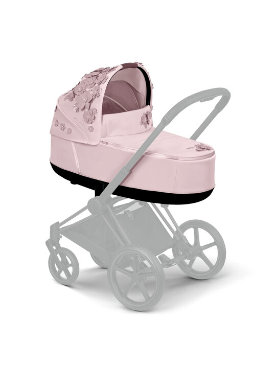 Cybex PRIAM Simply Flowers Pink Lux Carry Cot with Matt Black Frame image number 4