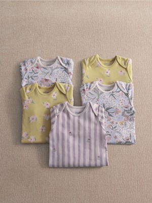 Mamas & Papas 5Pk Creative Floral B/Suit