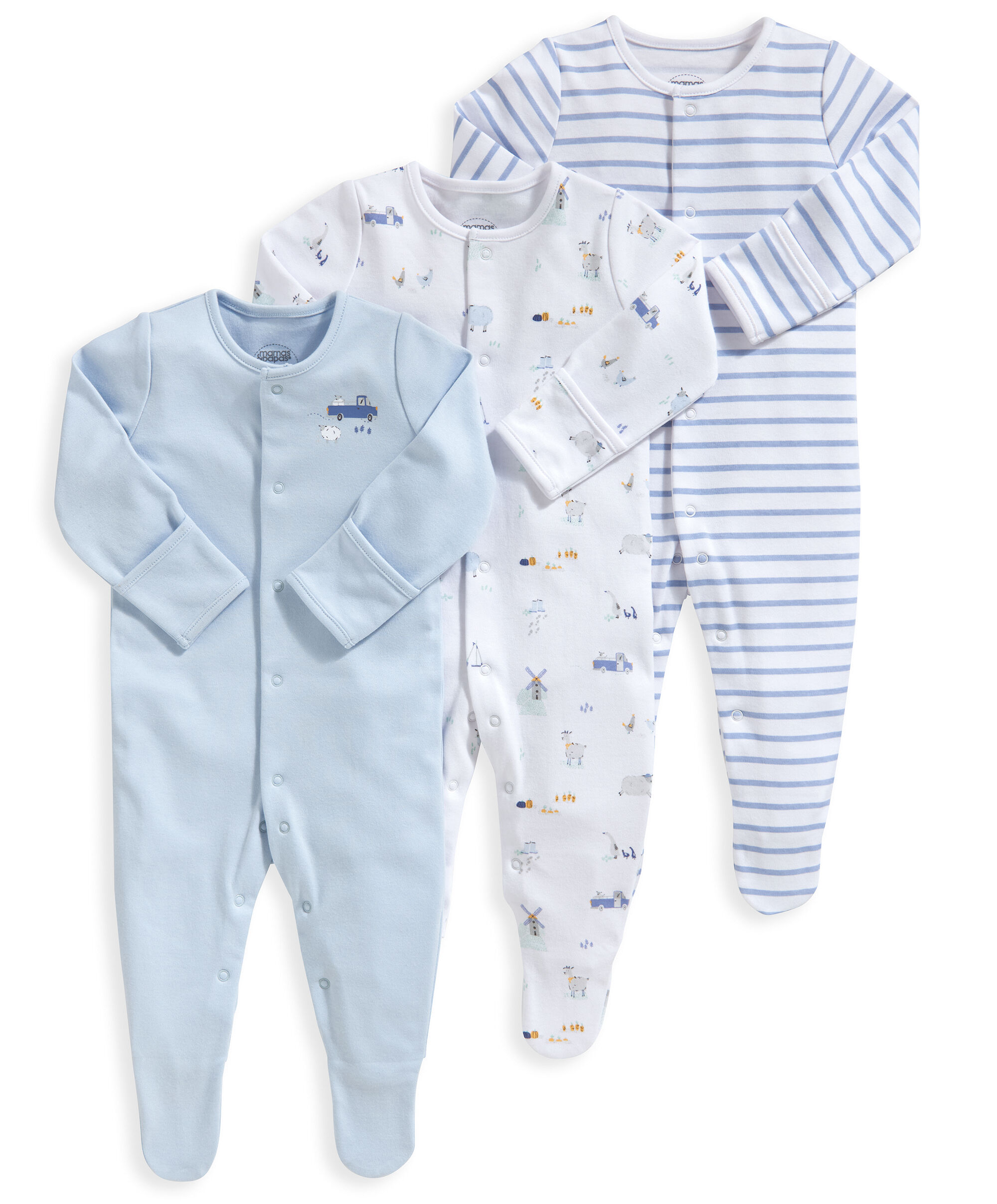 Farm Sleepsuits 3 Pack image number 1