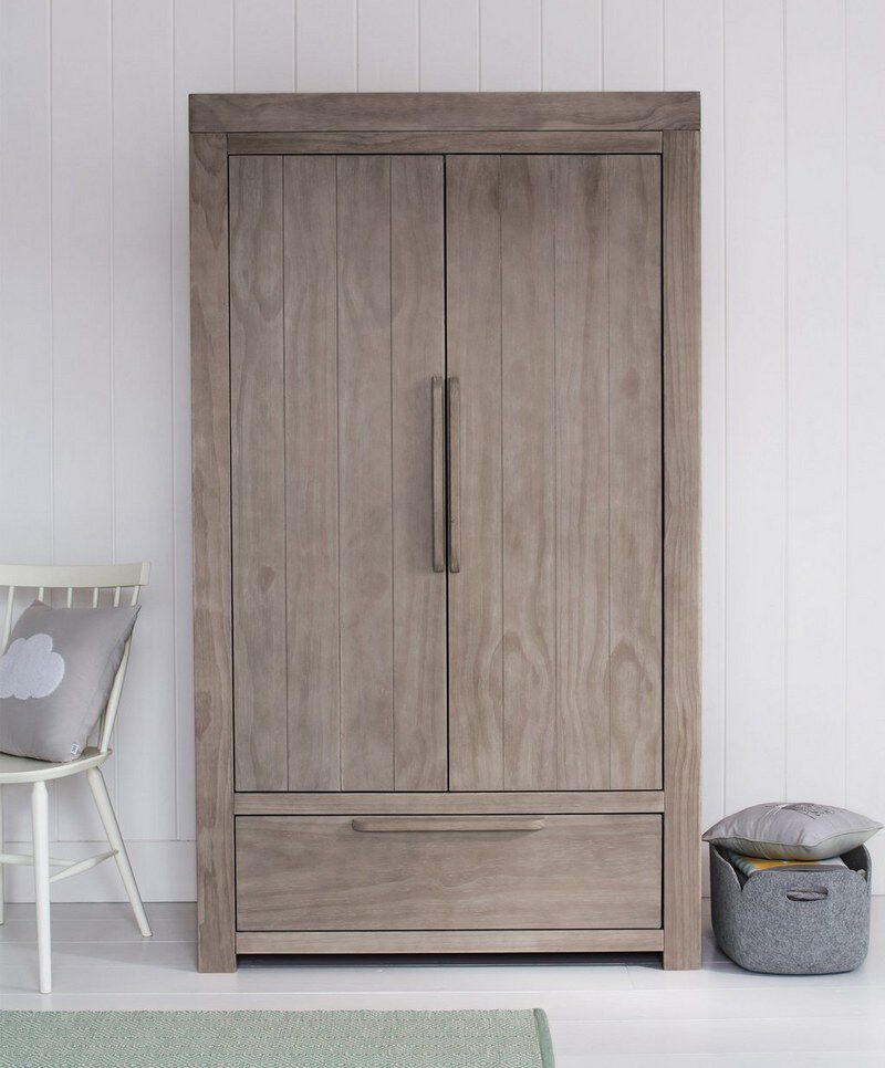 Franklin 2 Door Kids Wardrobe with Drawer - Oak image number 6
