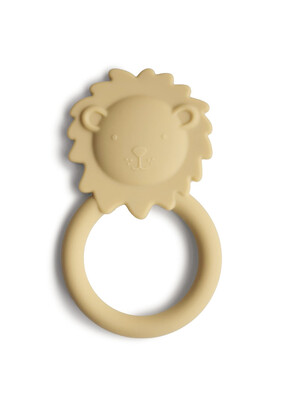 Mushie Teether Lion Soft Yellow