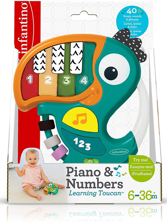 INFANTINO PIANO & NUMBERS LEARNING TOUCAN image number 1