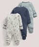 3 pack Bear Print All-In-Ones- 3-6 months image number 3