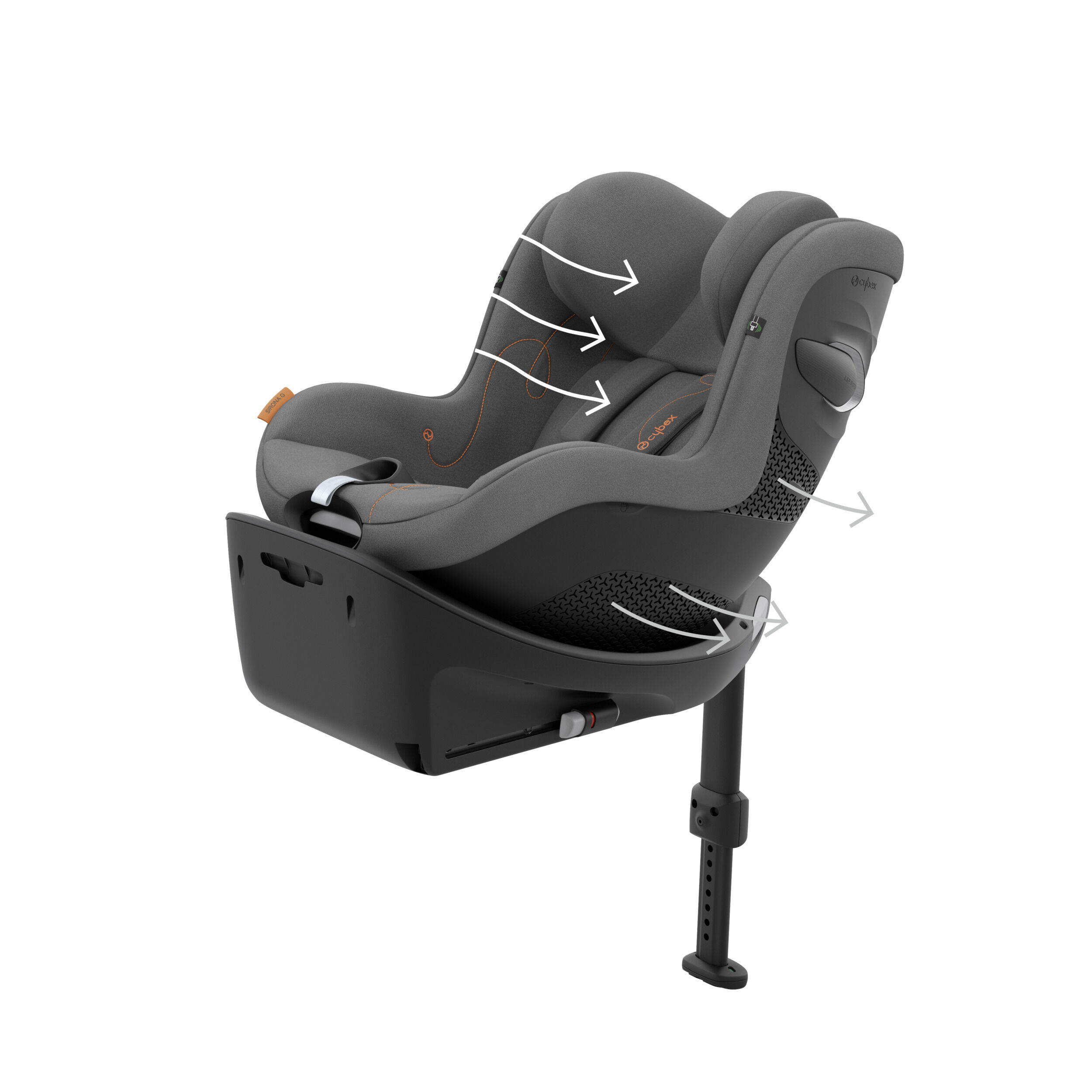 Cybex Sirona Gi i-Size Toddler Car Seat - Lava Grey (from 3 Months - 4 Years/19 kg approx) image number 5