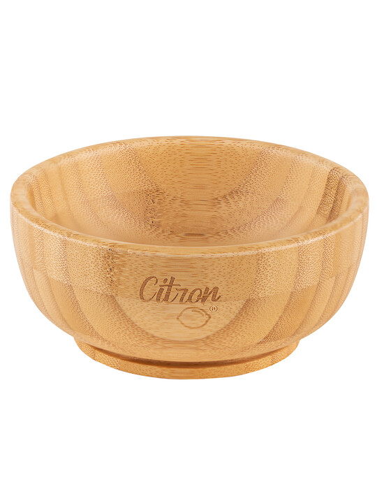 Citron Organic Bamboo Bowl 300ml Suction + Spoon Pastel Green image number 5