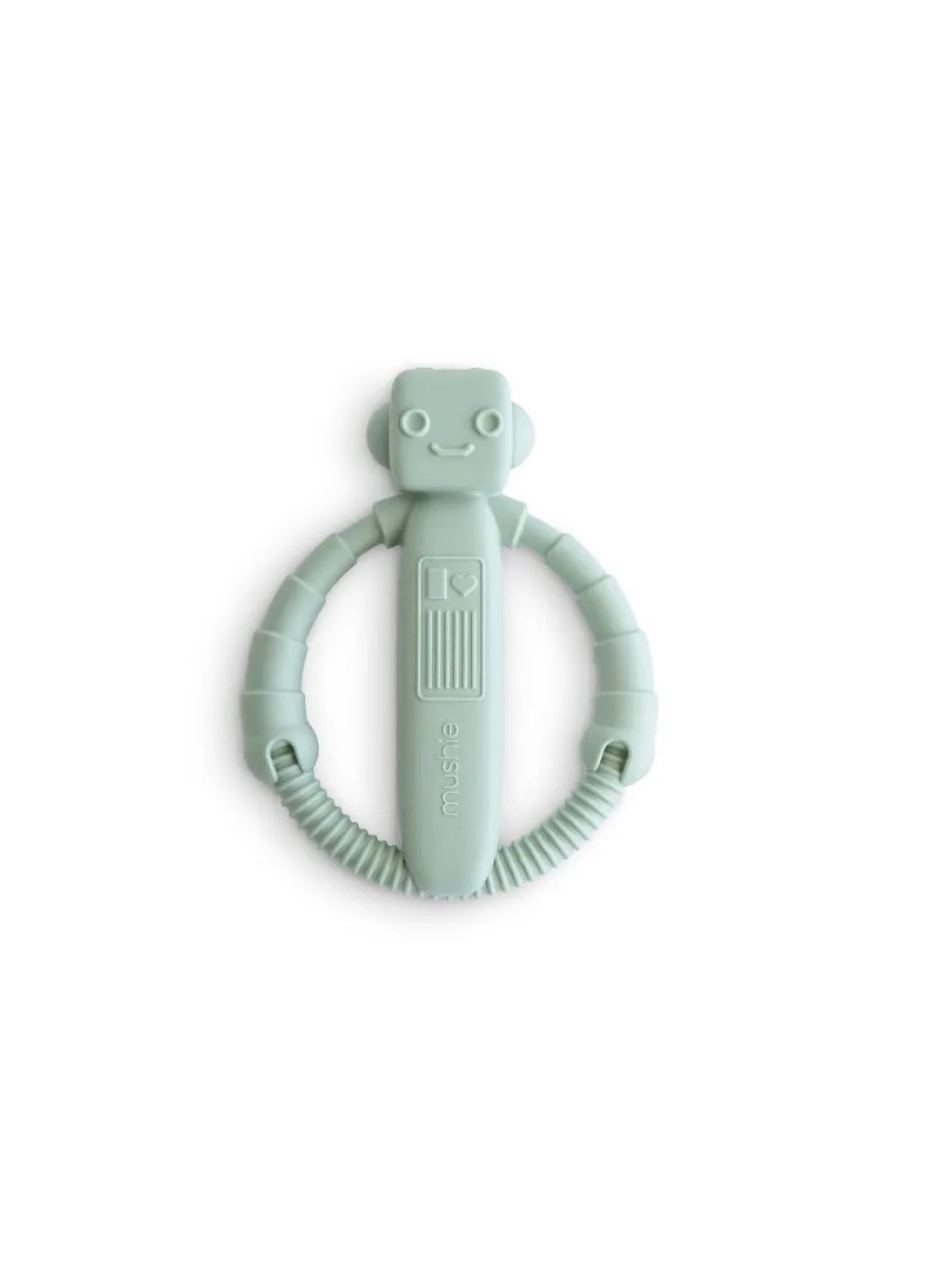 Mushie&nbsp;​​Robot Rattle Teether​&nbsp;(Cambridge Blue)