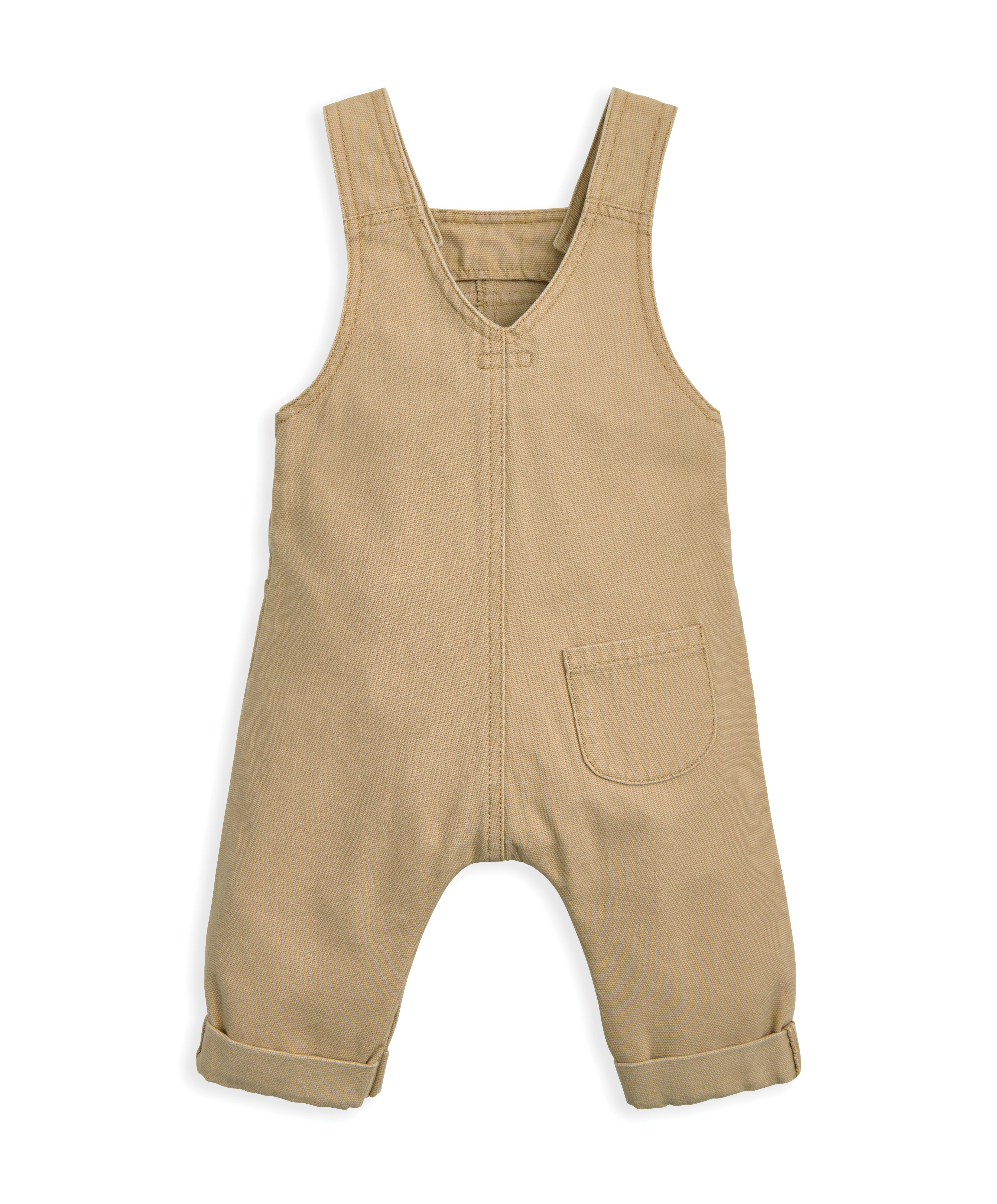 2Pc Taupe Dungaree Set image number 3