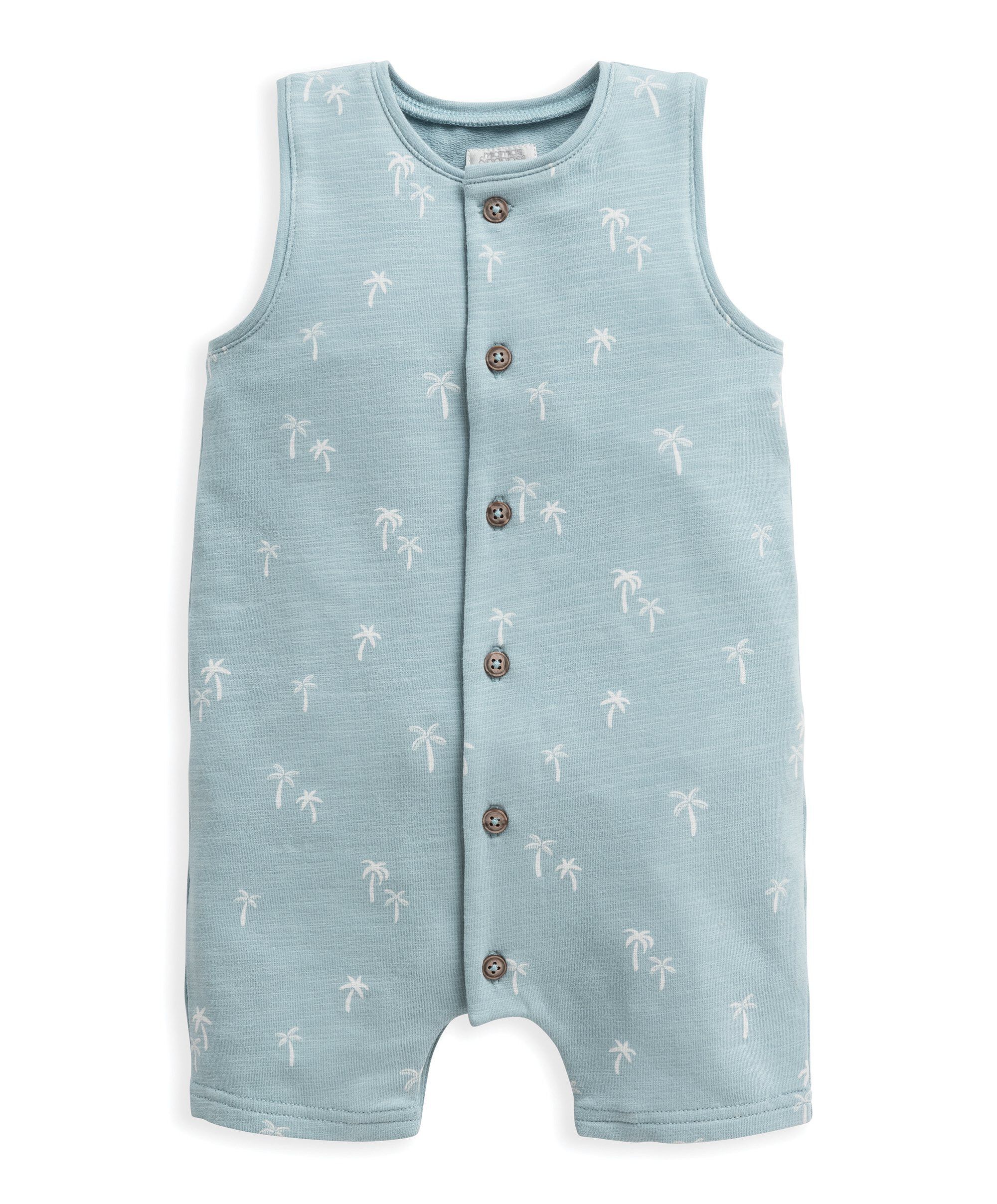 Palm Tree Print Romper image number 1