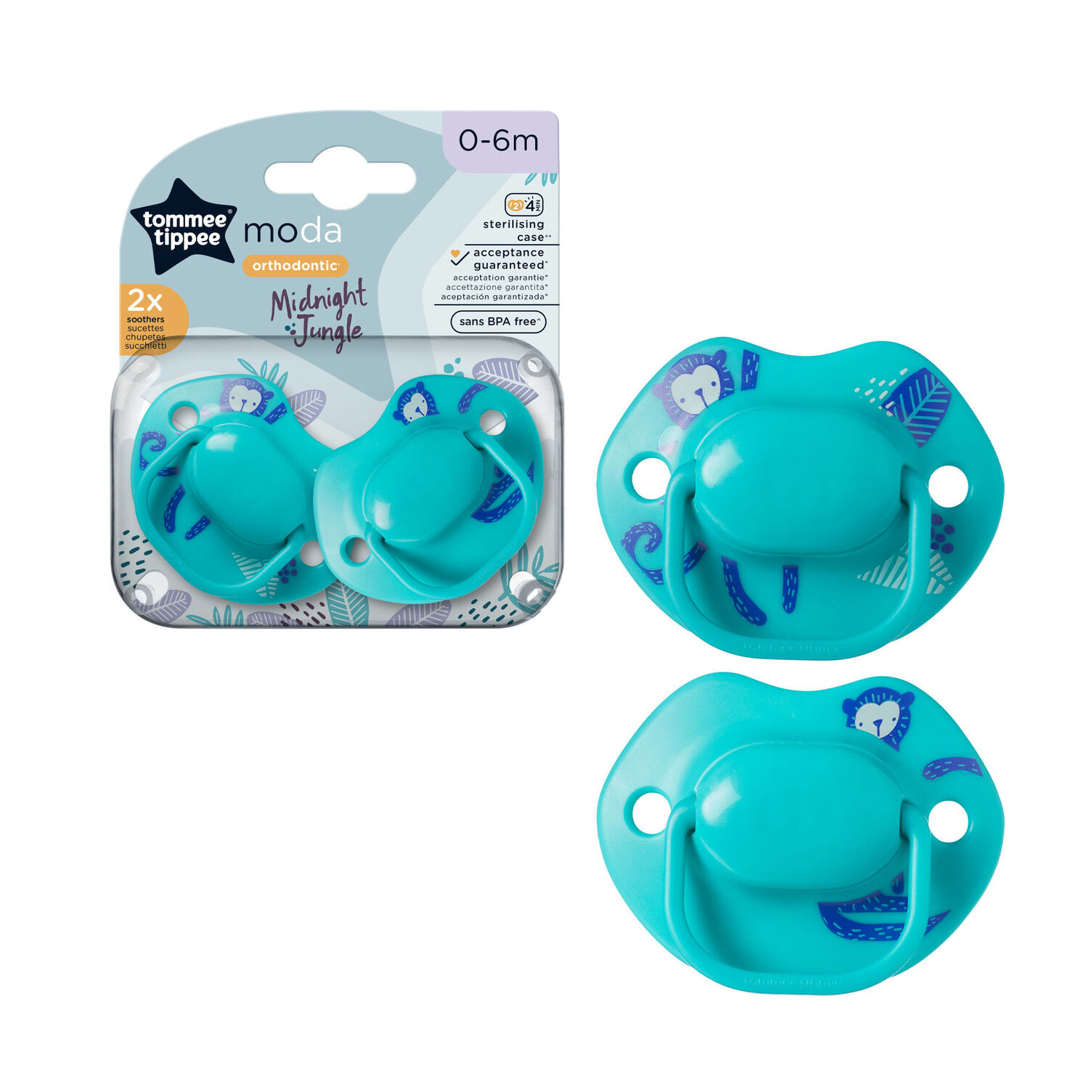 Tommee Tippee Moda Soother Pack Of 2 (0-6M) image number 1
