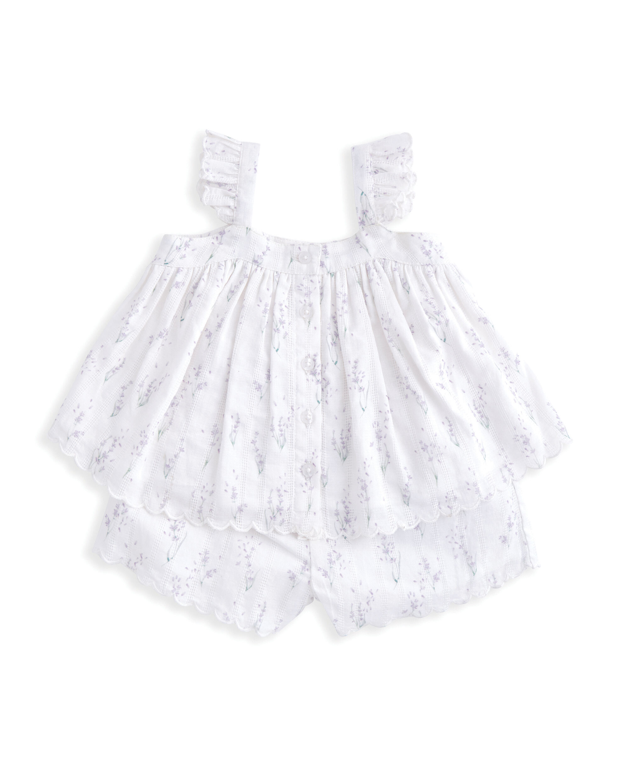 2  Piece Lavender Top & Short Set image number 2