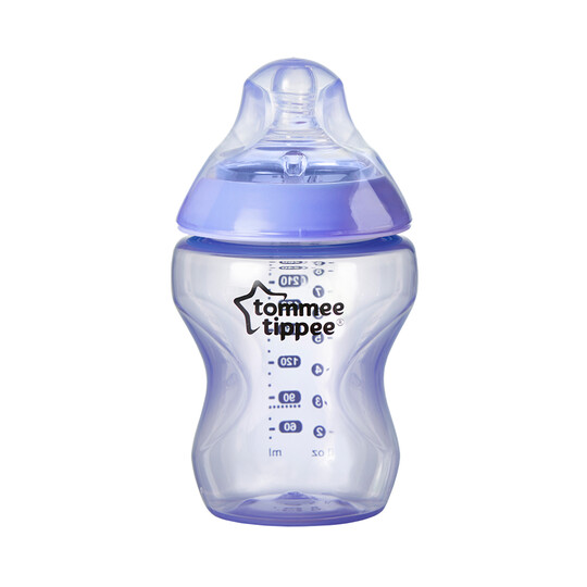 Tommee Tippee Closer to Nature Feeding Bottle, 260ml x 3 - Blue image number 6