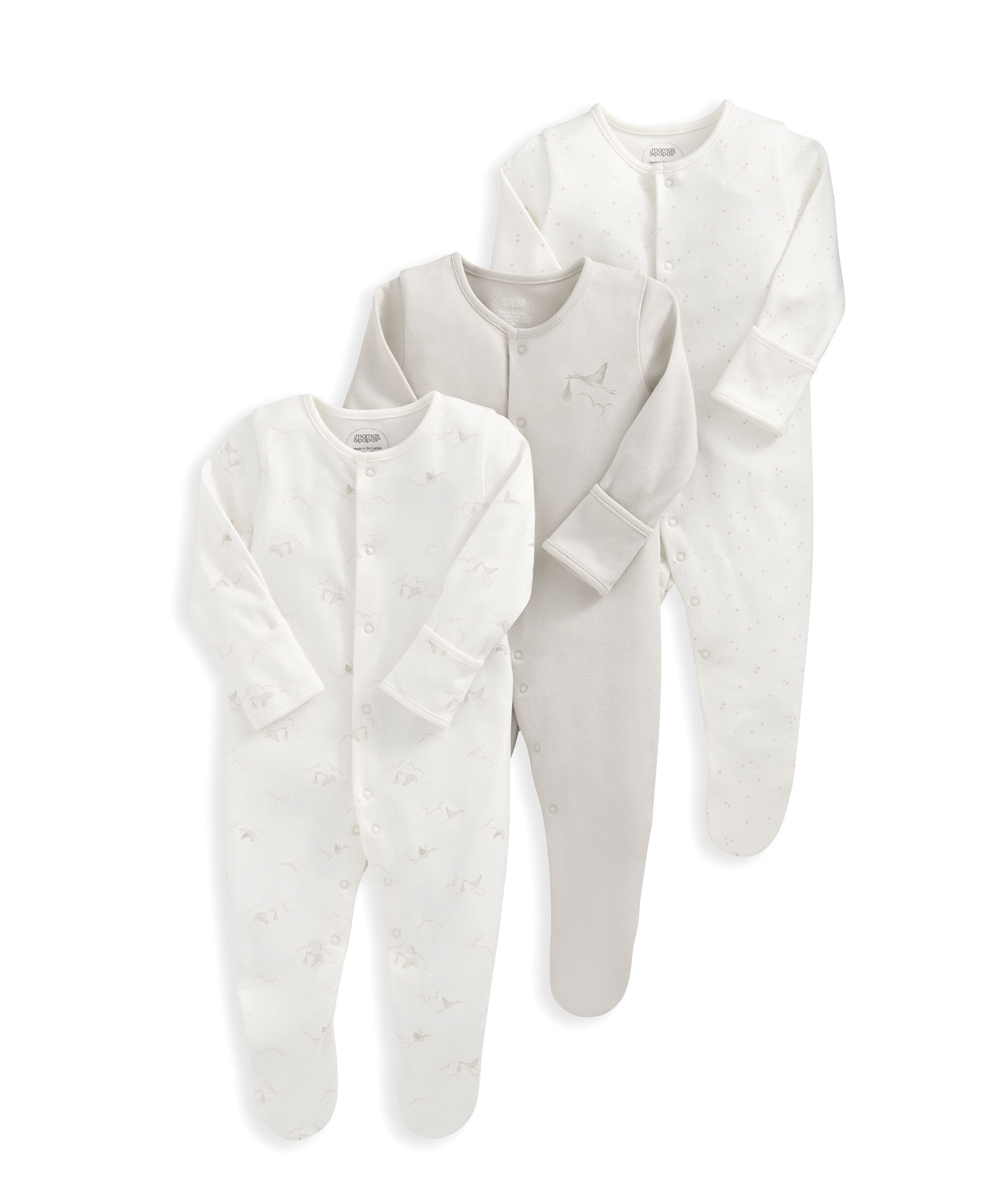 Stork Sleepsuits (Set of 3) image number 2