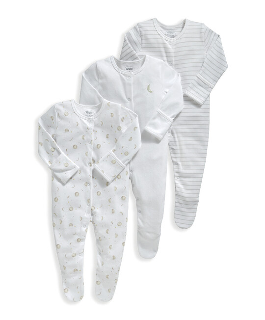 3 Pack Under the Stars Sleepsuits image number 2