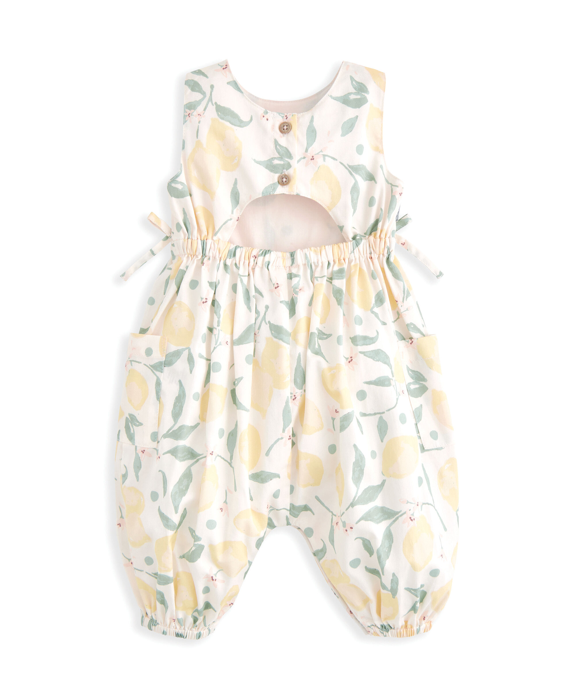 Lemon Print Romper image number 3
