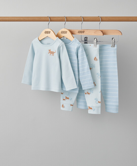 2 Pack Long Sleeve Tiger Pyjamas Set image number 1