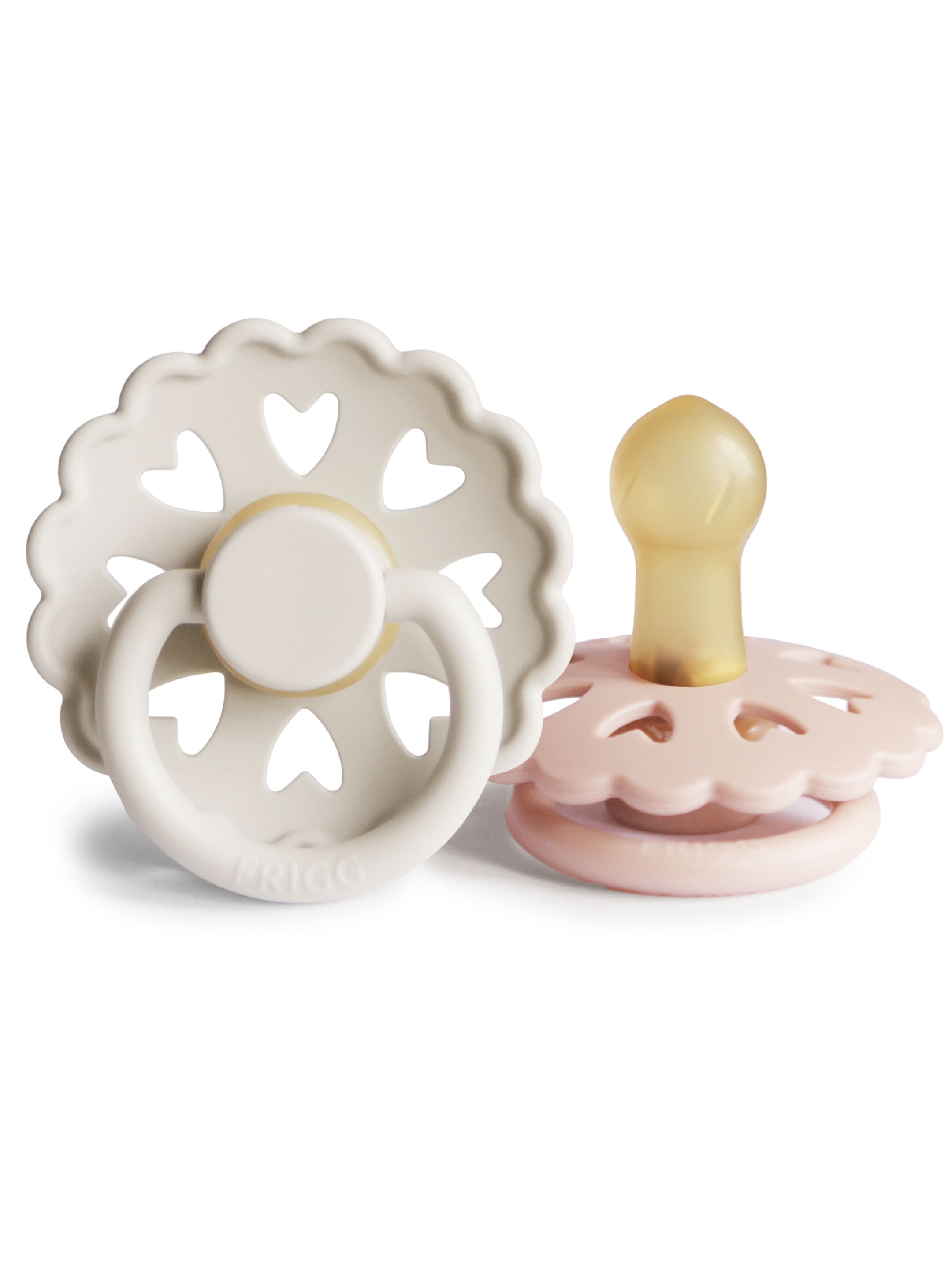FRIGG Fairytale Latex Baby Pacifier 0-6M 2-PackCream/Blush Size 1 image number 2