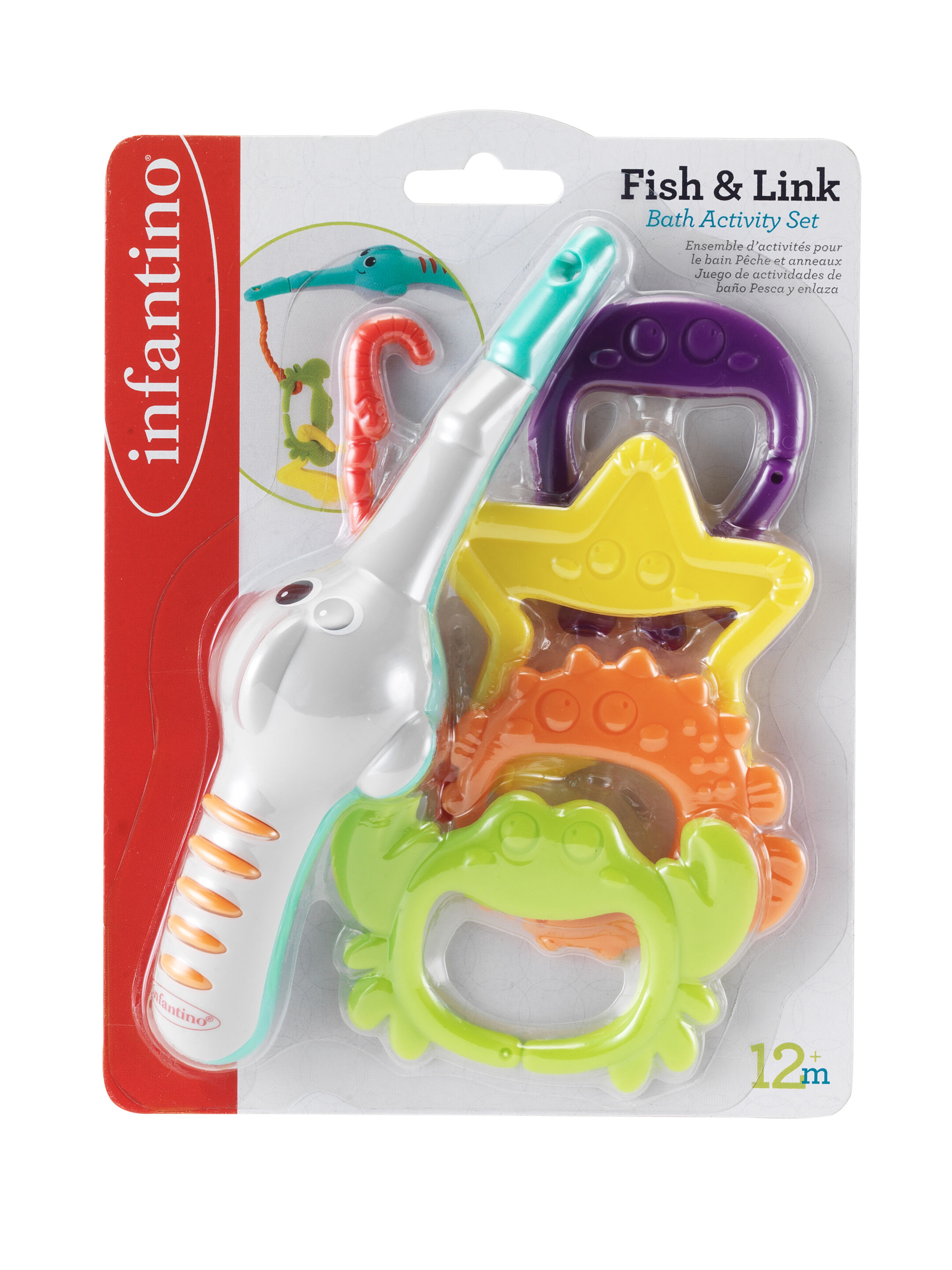 Infantino Fish & Link Bath Activity Set image number 3