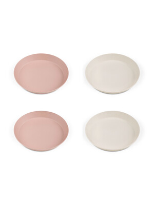 Citron Bio Based Plate Set of 4 - Pink/Cream