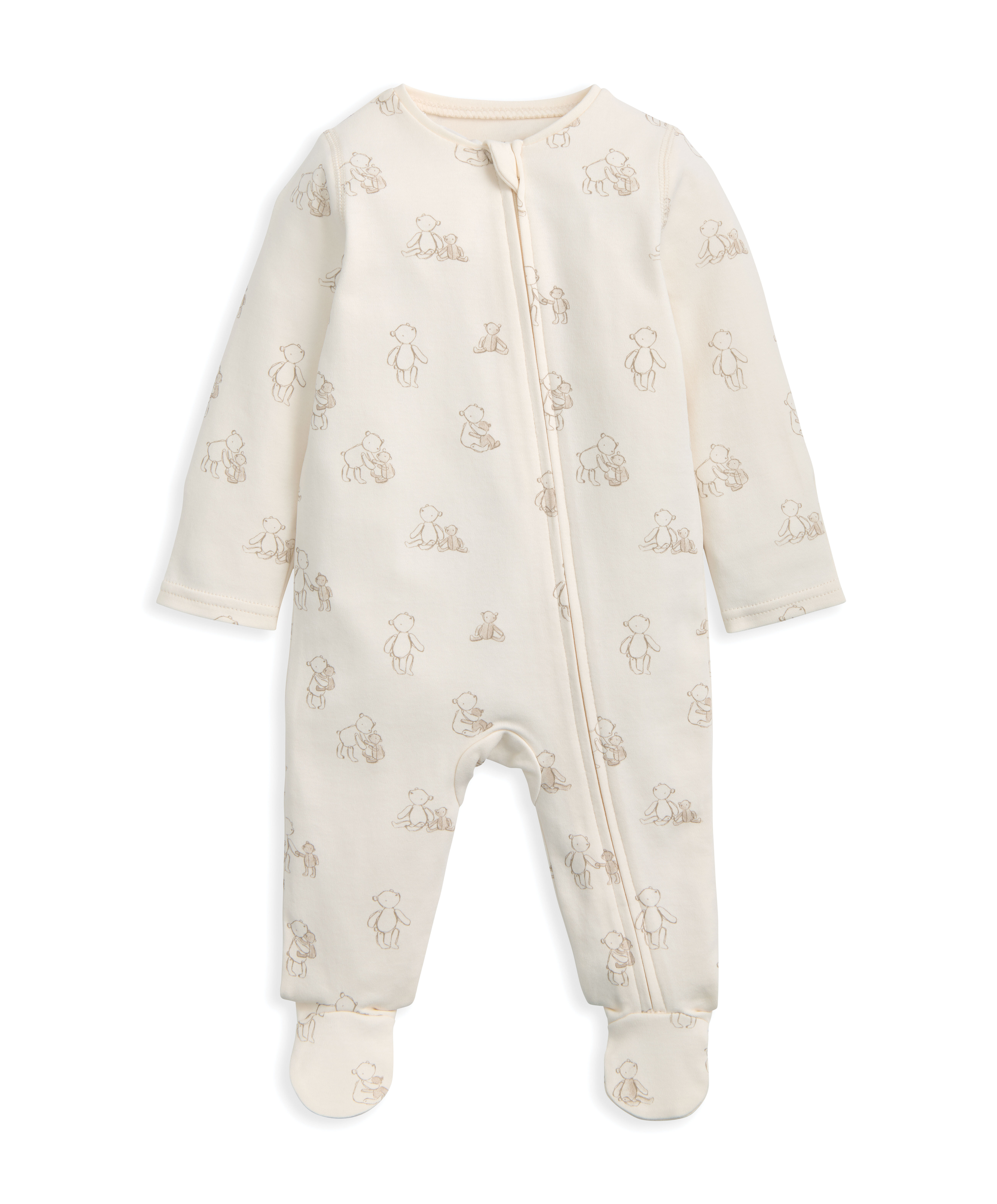 Teddy Bear Print Zip All in One image number 2
