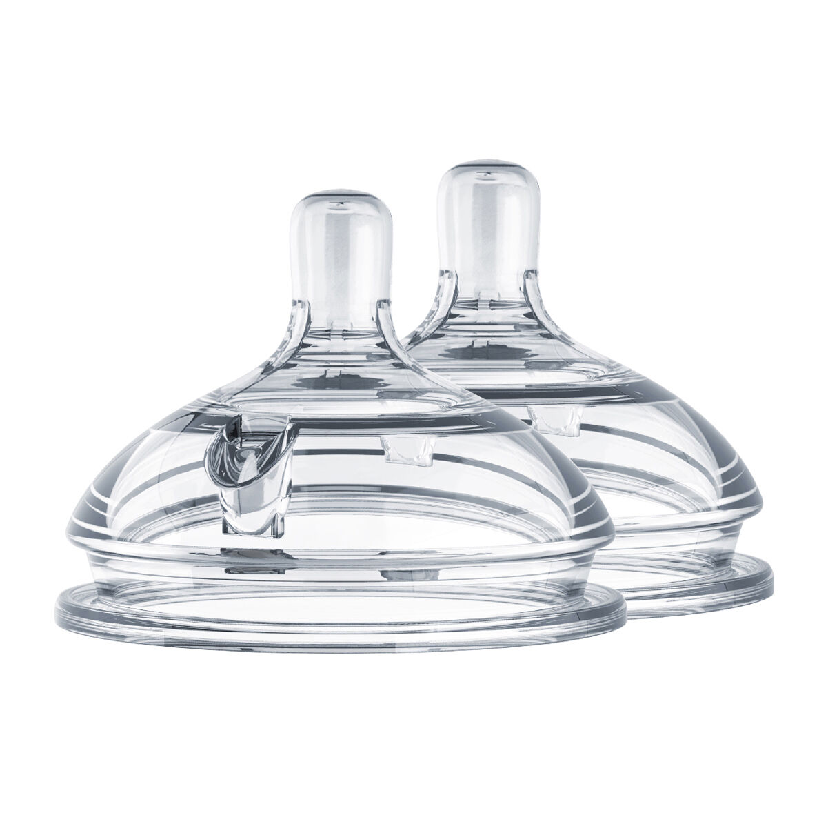 Comotomo Natural Teat Silicone Nipples (Fast Flow) Transparent 2 Pcs image number 2