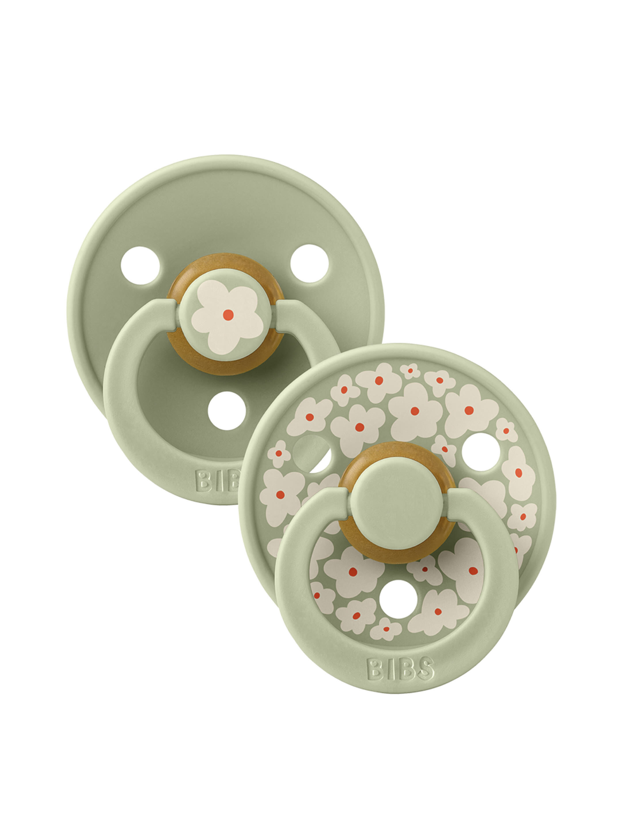 Bibs 2 Pack Colour Daisy Latex S1 - Sage Mix (0+ months) image number 1